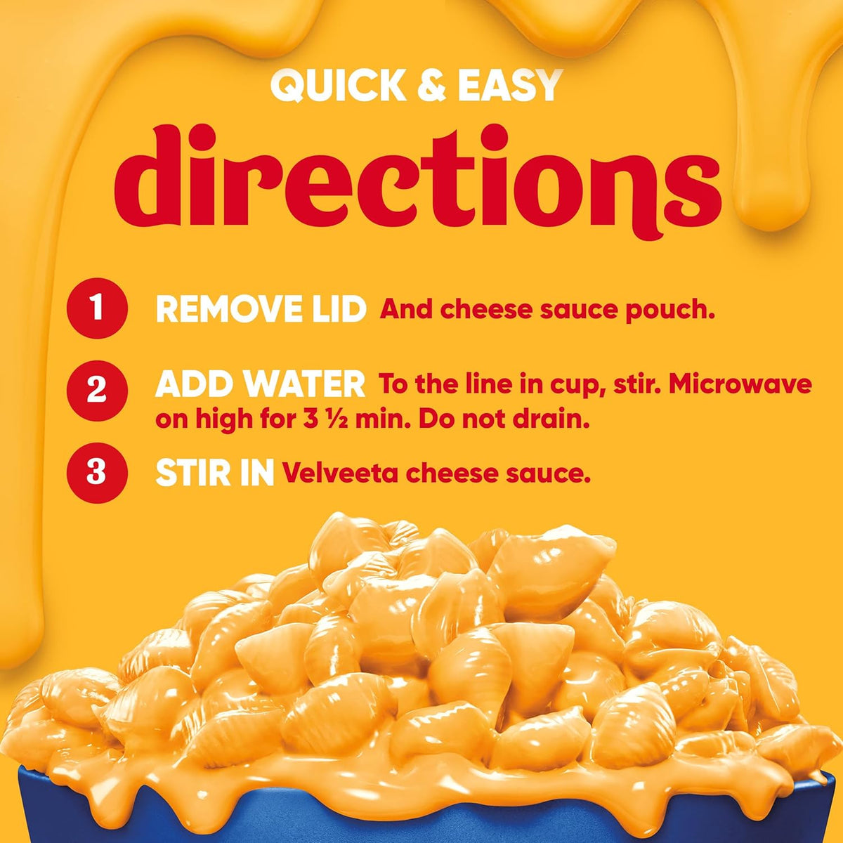 Velveeta Shells & Cheese Original Microwaveable Cup – Safe No-Stove Lunch for Young Children at Home, 8 ct Box
