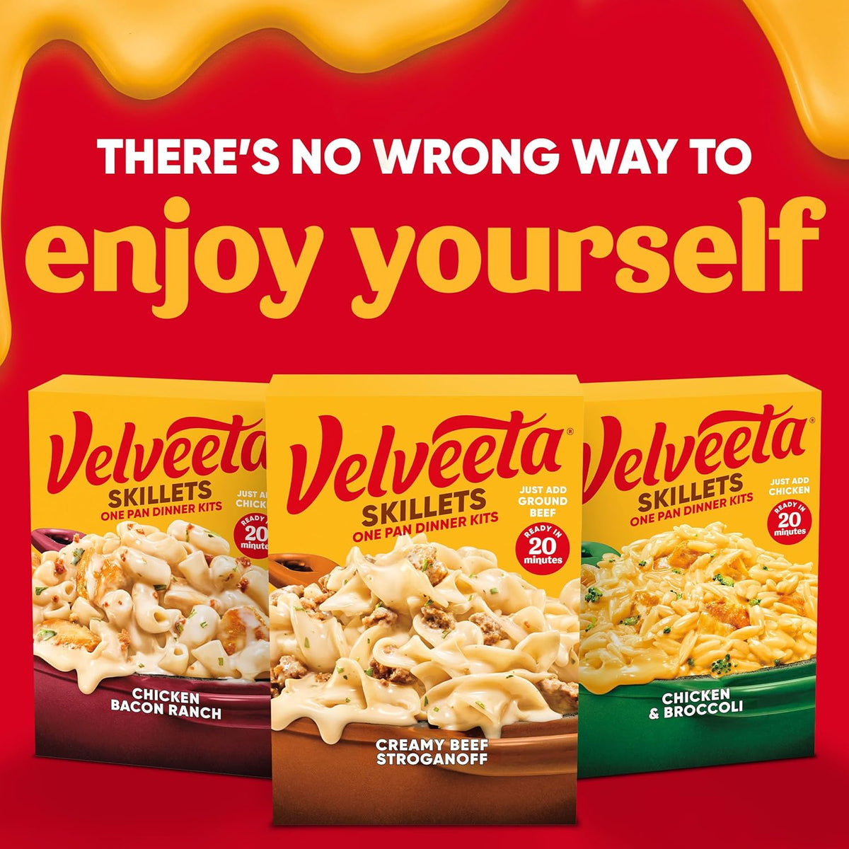 Velveeta Skillets Dinner Kit – Easy Cheesy Weeknight Meal for Kids and Parents, 11.6 oz Box