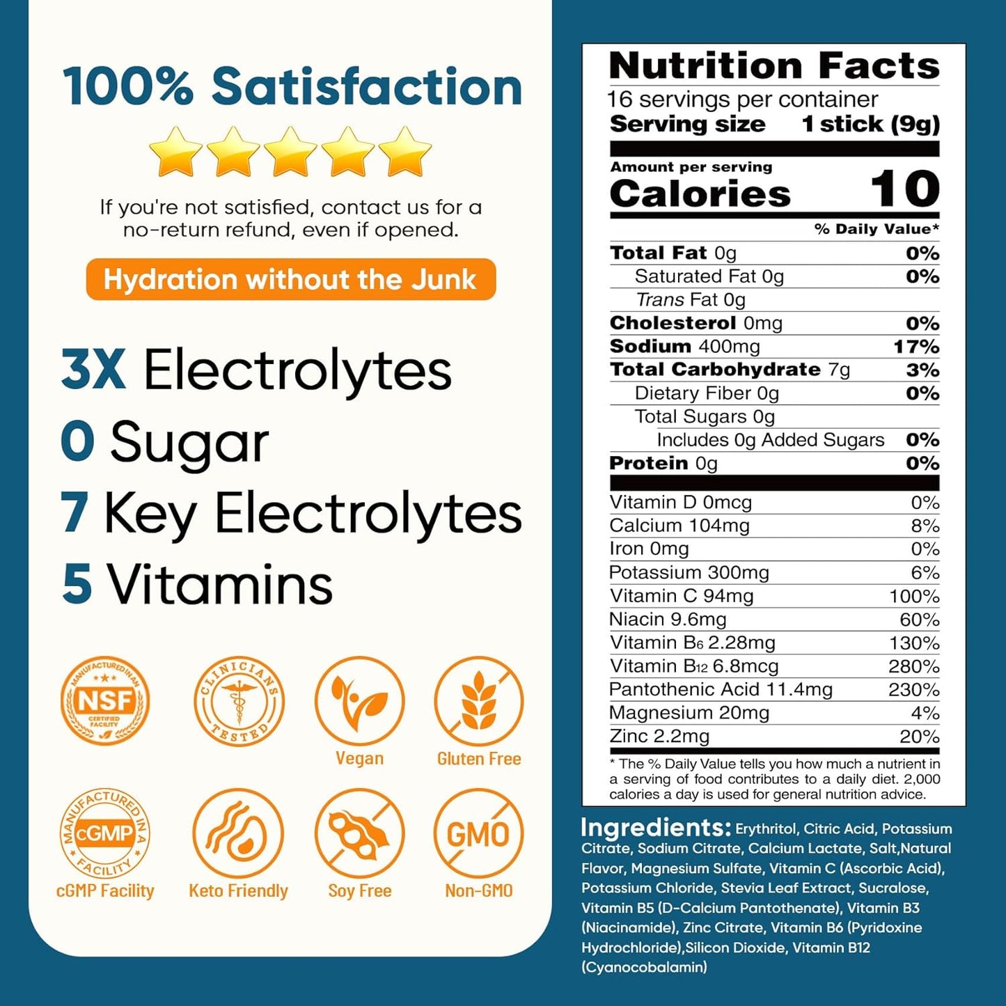 Venture Pal Electrolyte Powder Variety Pack – Mindful Hydration Companion for Bath, Yoga & Wind-Down Evenings, Keto Friendly