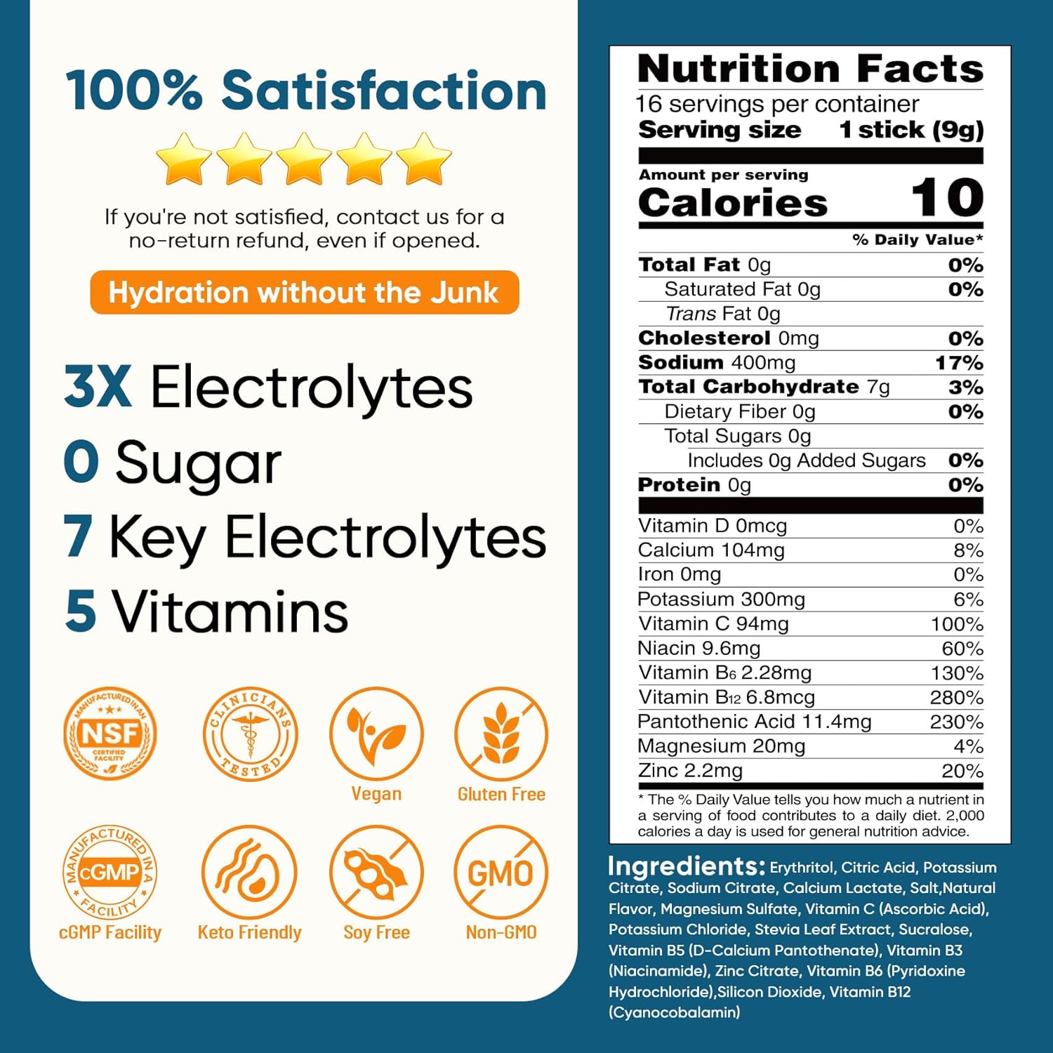 Venture Pal Electrolyte Powder Variety Pack – Mindful Hydration Companion for Bath, Yoga & Wind-Down Evenings, Keto Friendly