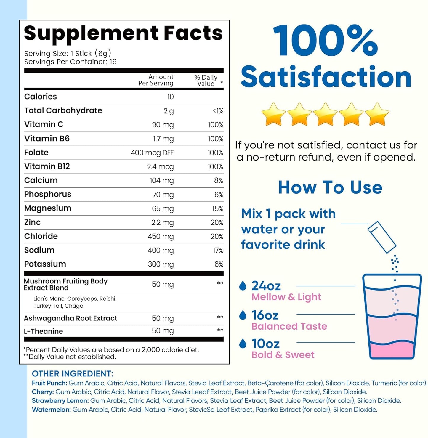 Venture Pal Focus Hydration Packets – Gentle Wellness Boost for Hormone Balance, Fasting Windows, and Bedside Routines