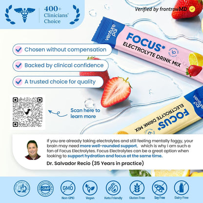 Venture Pal Focus Hydration Packets – Gentle Wellness Boost for Hormone Balance, Fasting Windows, and Bedside Routines
