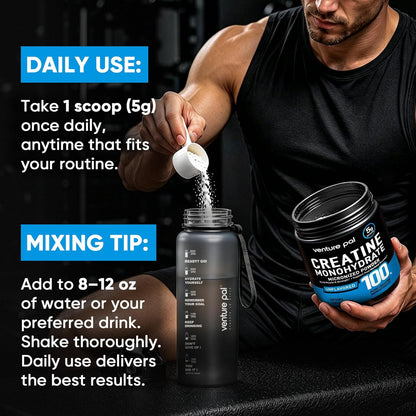 Venture Pal Pure Creatine Powder – Daily Cognitive Support for Students and Professionals