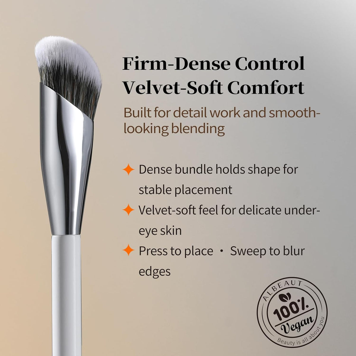 versatile compatibility with liquid, cream, and powder makeup formulas