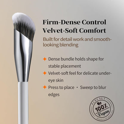 versatile compatibility with liquid, cream, and powder makeup formulas