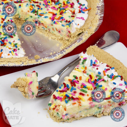 vibrant rainbow color blend (with chocolate jimmies as alternate variant)