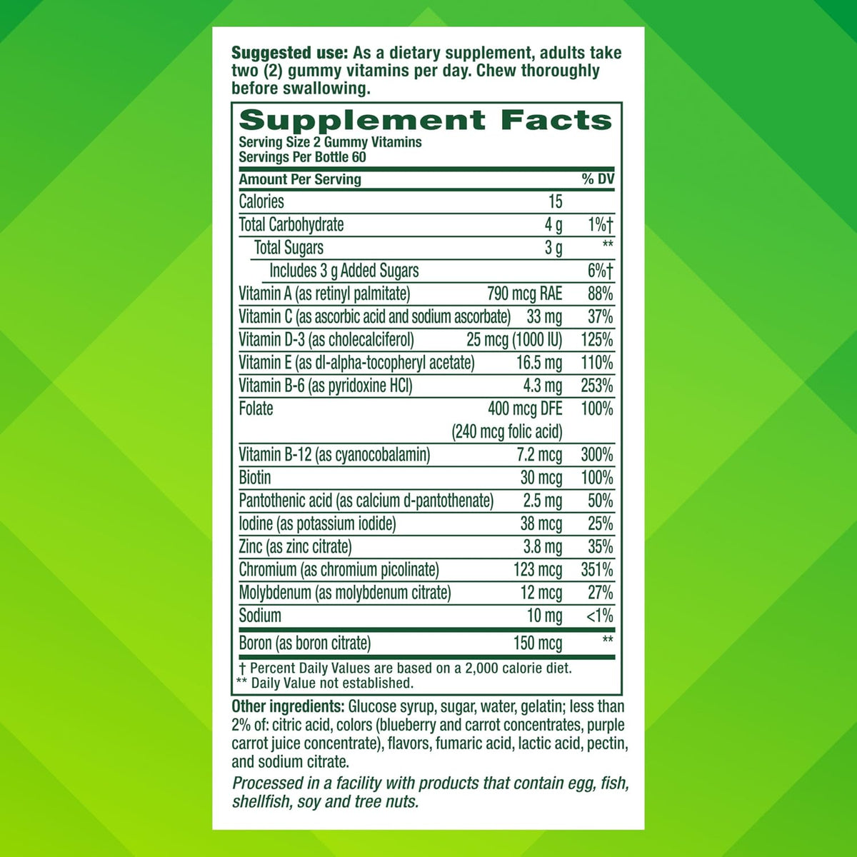 Vitafusion Adult Men's Gummy Vitamins – Simple Two-a-Day Nutrient Support in One Clean Bottle