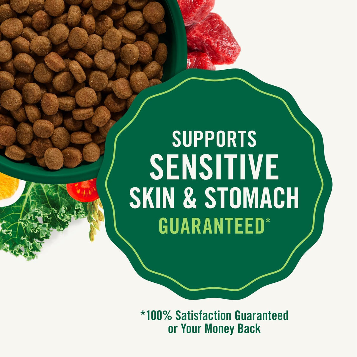 vitality blend with natural prebiotic fiber, vitamin e, selenium, and omega fatty acids