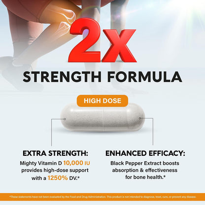 Vitamin D3 K2 MK-7 Complex – Mindful Morning Wellness Ritual, 10,000 IU Bone and Immune Support