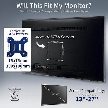 VIVO STAND-V002F Heavy-Duty Free-Standing Dual Monitor Mount for Work-From-Home Professionals, Tool-Free Desk Stand for Two Screens