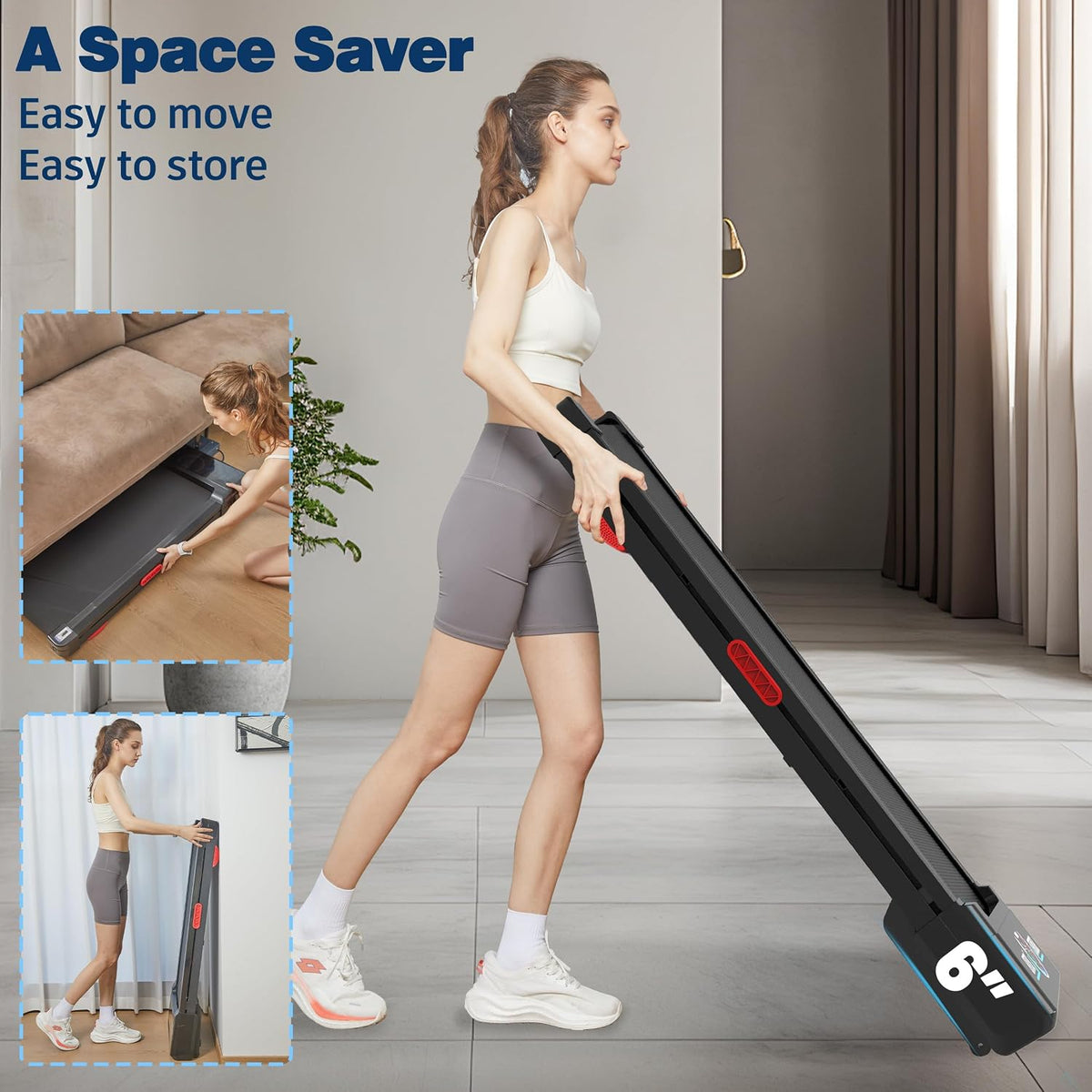 Walking Pad Treadmill with Triple Cushion System — Calorie Burning Incline Walk for Morning Routine