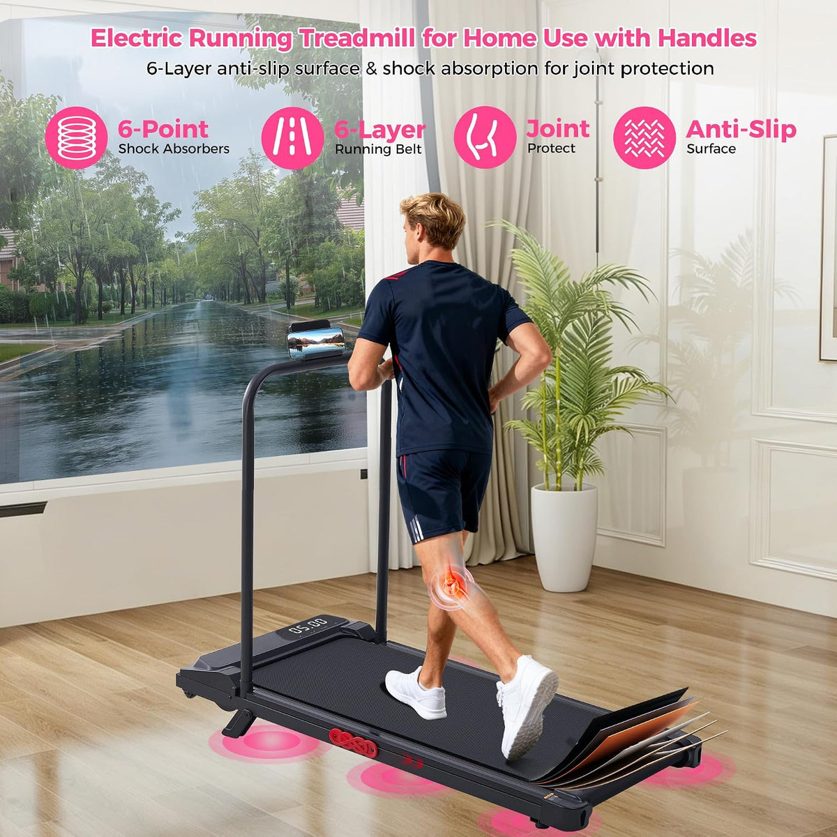 WalkingPad Pro Anti-Slip Belt Treadmill — Secure Footing for Seniors and Recovery Users