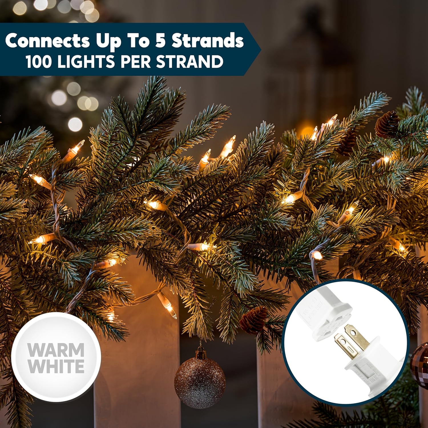warm white 2700k color temperature for cozy, classic ambiance