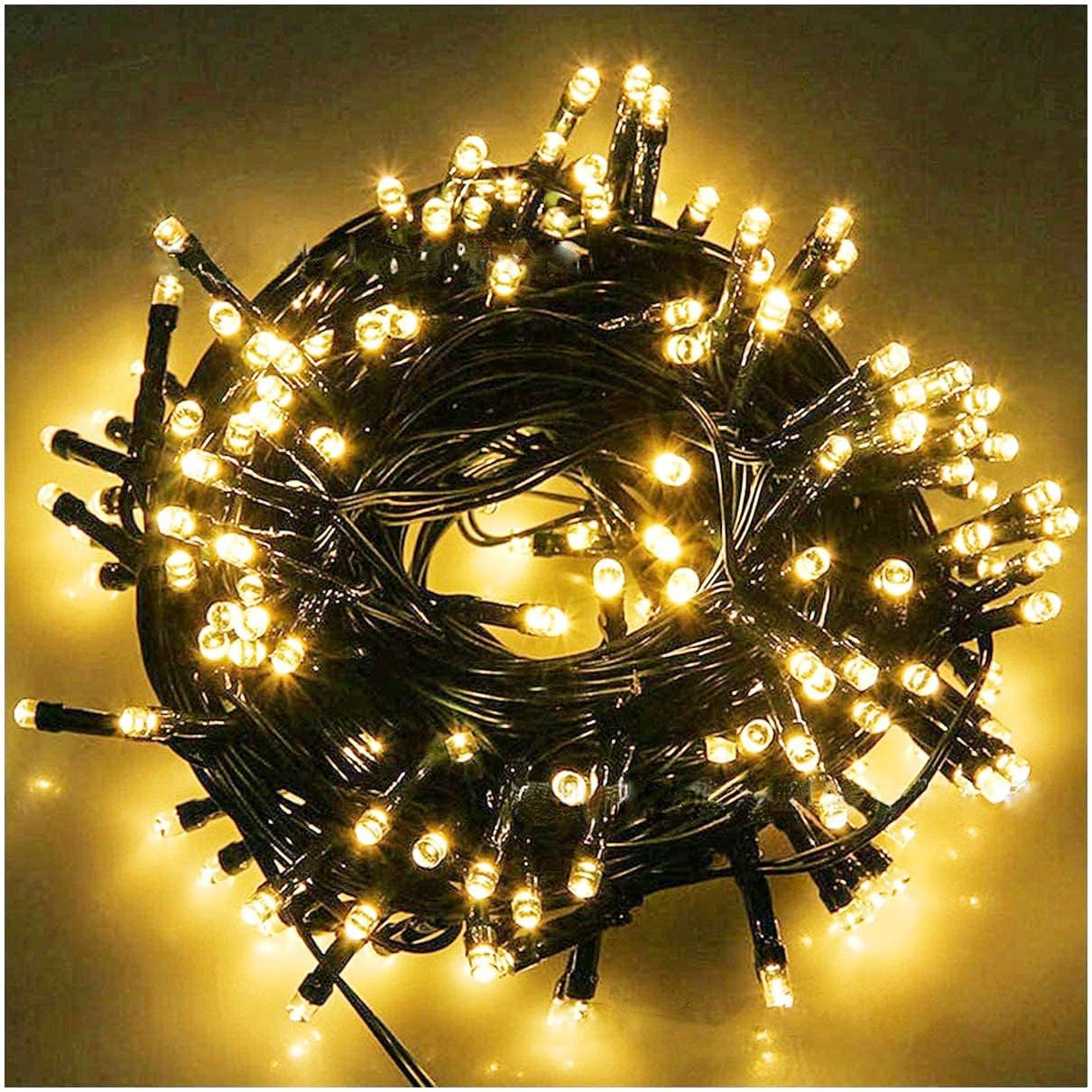 Warm White (33 Ft 100 LED) - 1 Pack(Black Wire)
