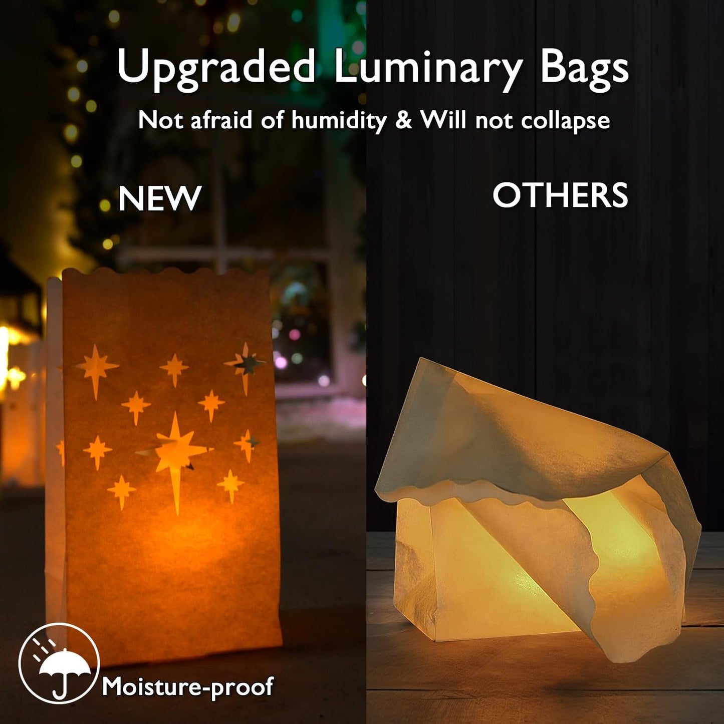 warm white flickering glow mimics real candle ambience