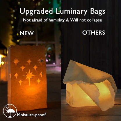 warm white flickering glow mimics real candle ambience
