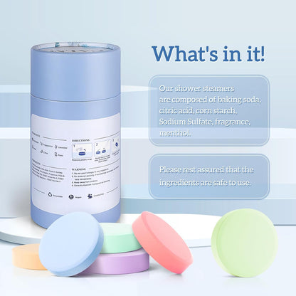 water-activated dissolvable tablet form designed to release fragrance in shower steam