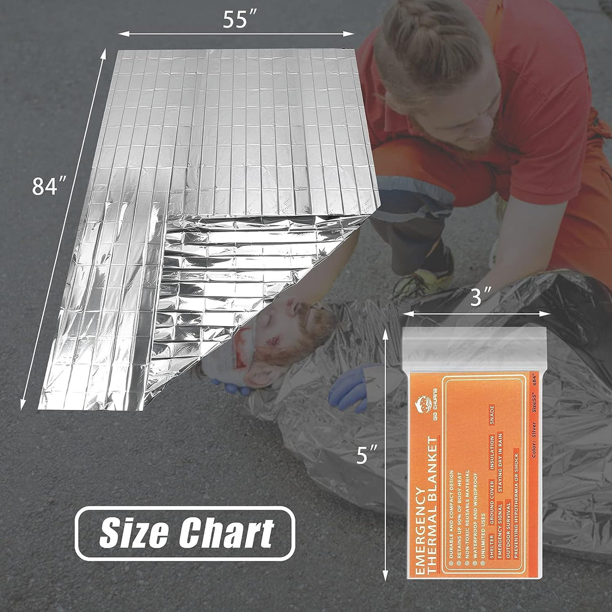 waterproof and windproof mylar/pe construction blocks rain, snow, and moisture