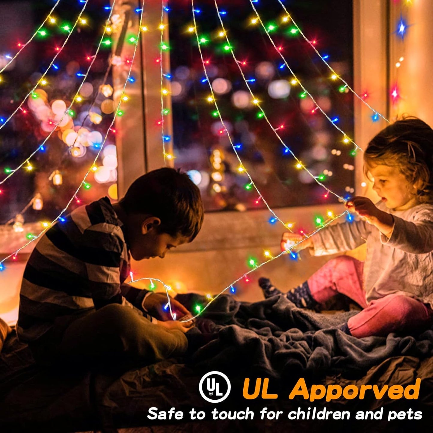 waterproof strand construction for year-round outdoor use (adapter must be sheltered)
