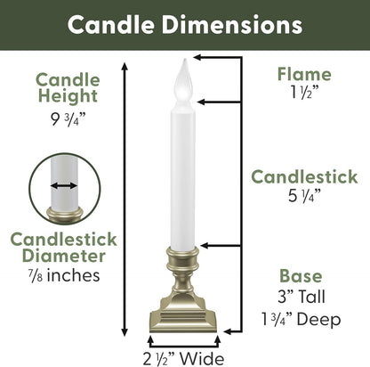 weighted molded plastic base in pewter or antique bronze finish to prevent tipping