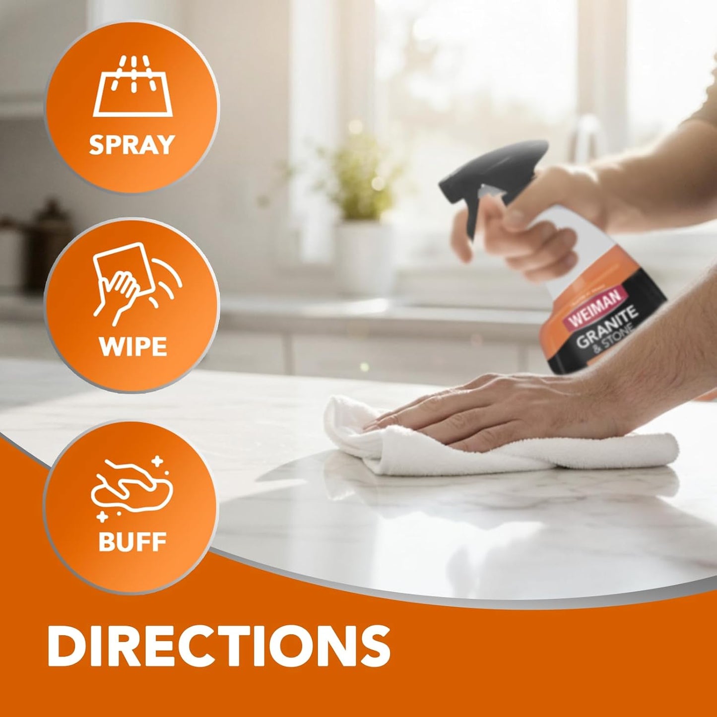 Weiman 3-in-1 Stone Polish – Elegant Hostess Gift for Home Stagers, Real Estate Agents, and Luxury Homeowners