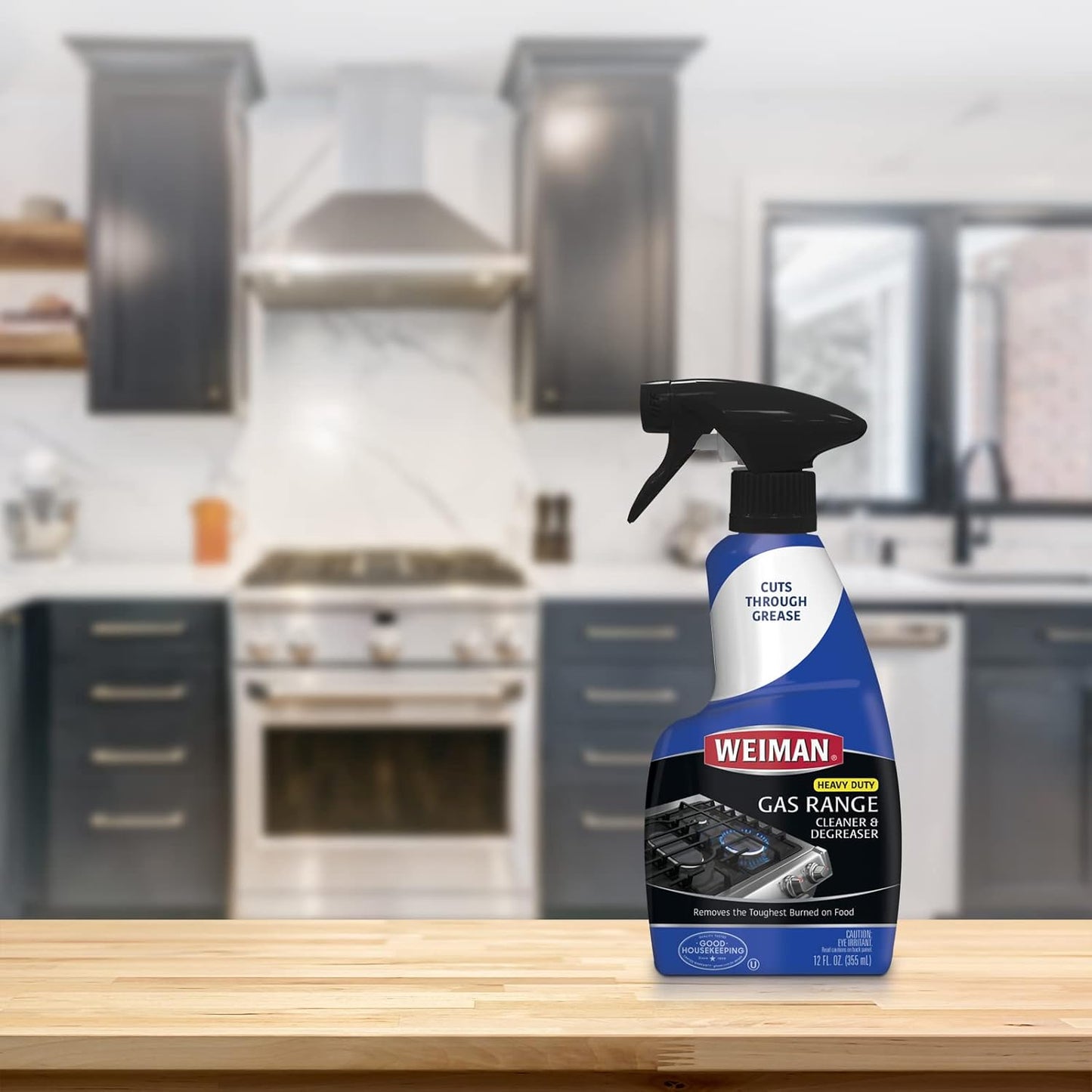 Weiman Gas Range Cleaner and Degreaser – Camping and Backyard BBQ Surface Cleaner, Restores Grill Grates Fast