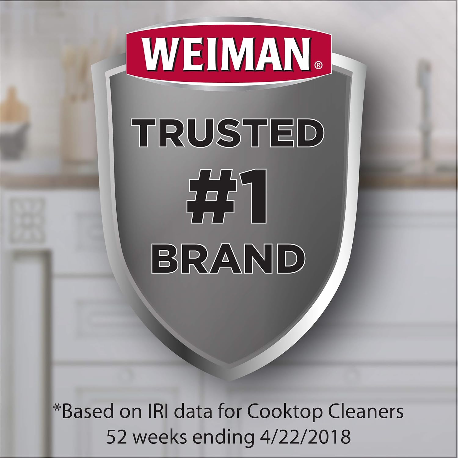 Weiman Glass & Ceramic Cleaner – Intentional Living Kitchen Tool for Smooth-Top Ranges, Neutral White Design