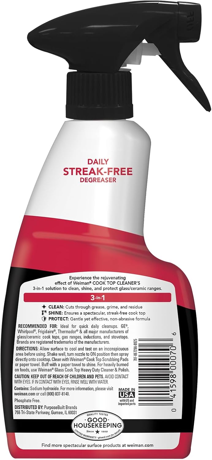 Weiman Glass & Ceramic Cooktop Cleaning Spray – Smart Hostess Gift for the Home Chef Who Has Everything
