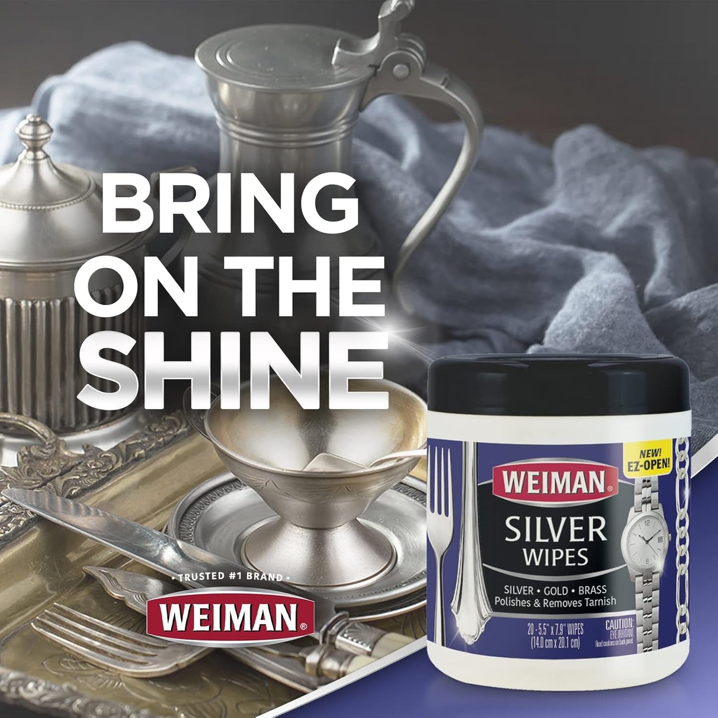 Weiman Jewelry Polish Cleaner – Family-Safe Anti-Tarnish Wipes for Shared Bathroom Vanities