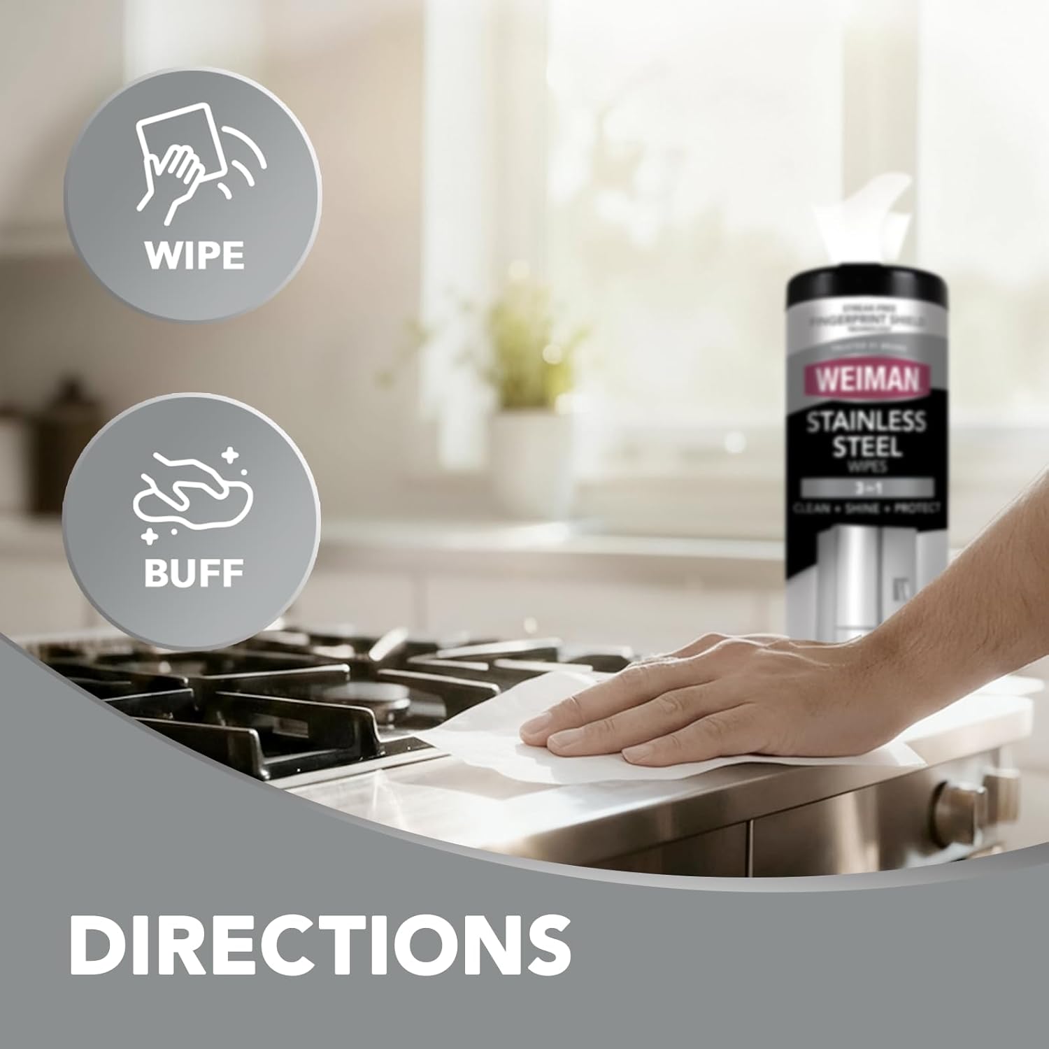 Weiman Stainless Steel Cleaner & Polish Kit – Camping and Backyard Hero for On-the-Go Stainless Touch-Ups
