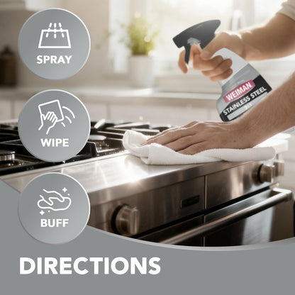Weiman Stainless Steel Cleaner & Polish – Practical Birthday Gift for Her, Good Housekeeping Award Winner