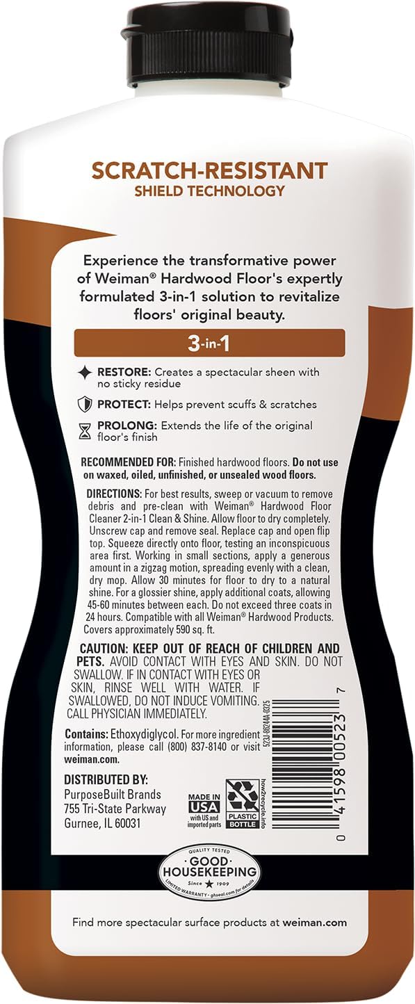 Weiman Wood Floor Care Bundle with Microfiber Towel - Useful Holiday Gift for Home Sellers and Real Estate Stagers