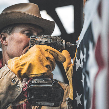 Wells Lamont Cowhide Leather Work Gloves for Outdoor Fencing, Hauling, and Ranch Chores, Reinforced Palm
