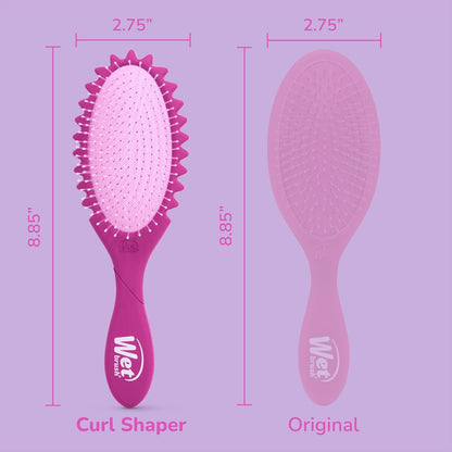 Wet Brush Curl Shaper Detangler – Child Safe Morning Routine Brush for Curly Hair Boys and Girls