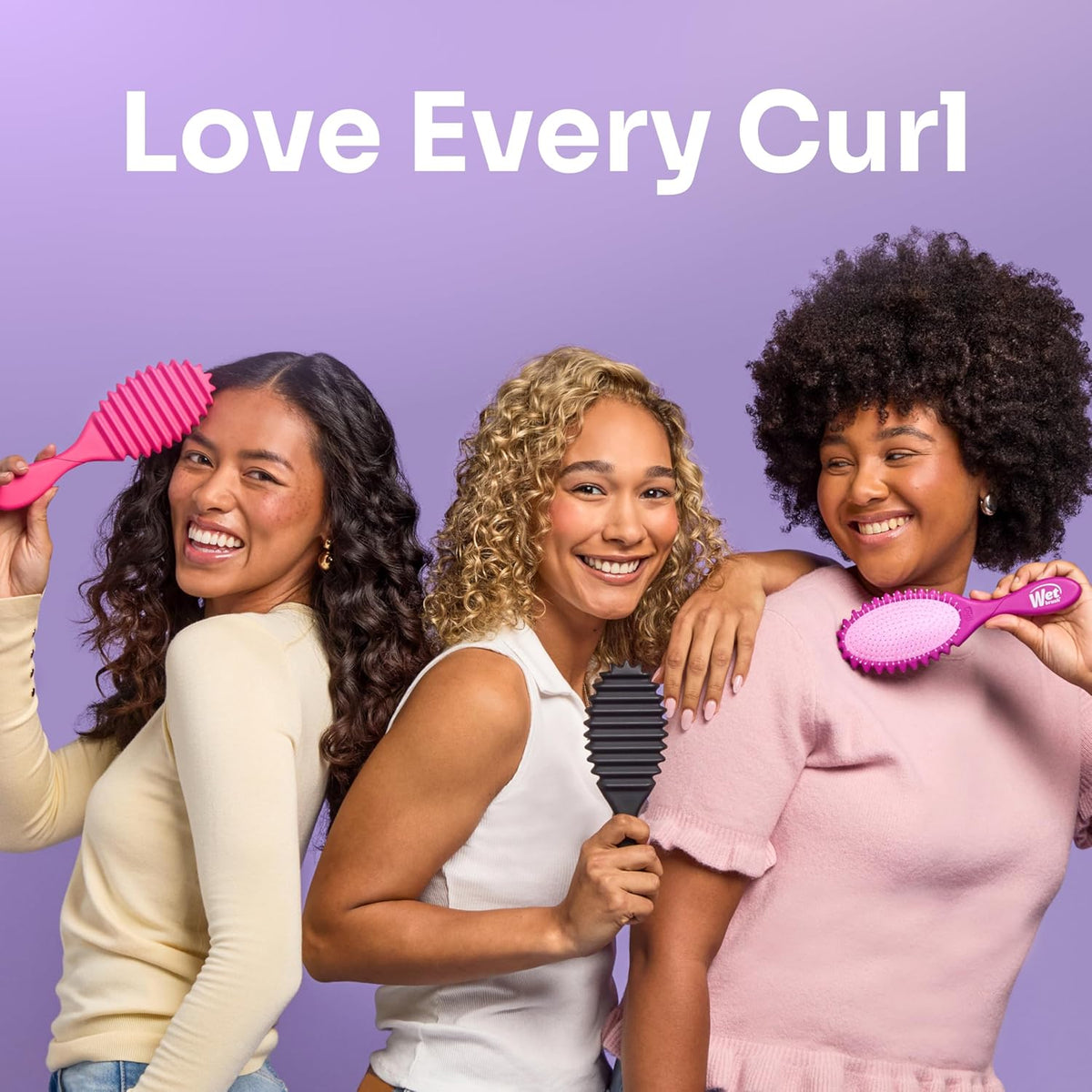 Wet Brush Curl Shaper Detangler – Child Safe Morning Routine Brush for Curly Hair Boys and Girls