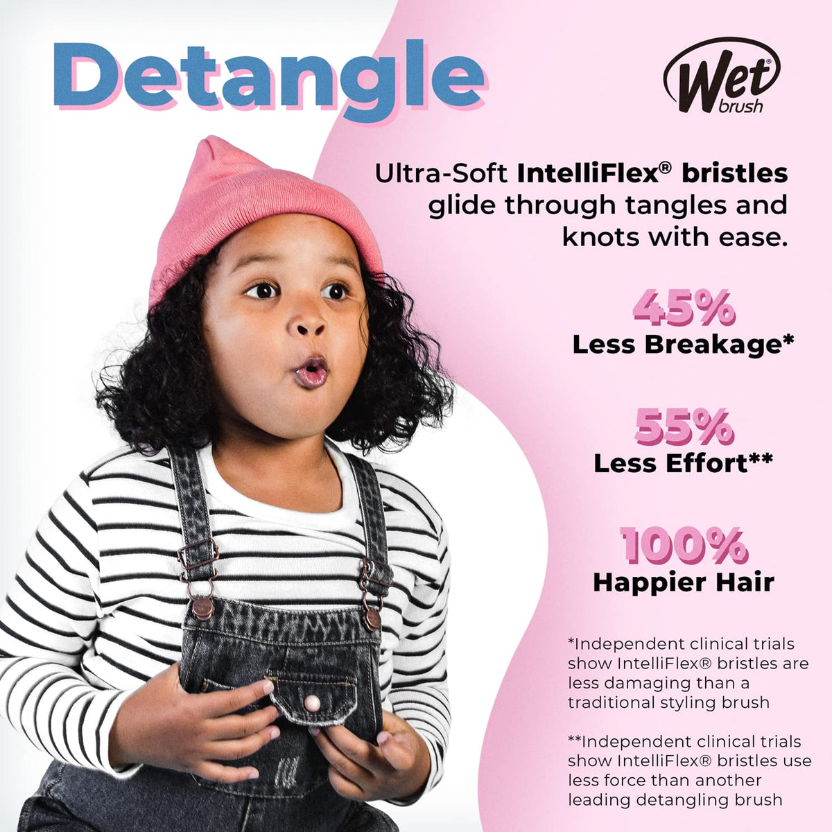 Wet Brush Original Detangler – Gentle Kids Hair Brush for Boys and Girls, Pain-Free Tangle Removal in Nursery and Bath Time