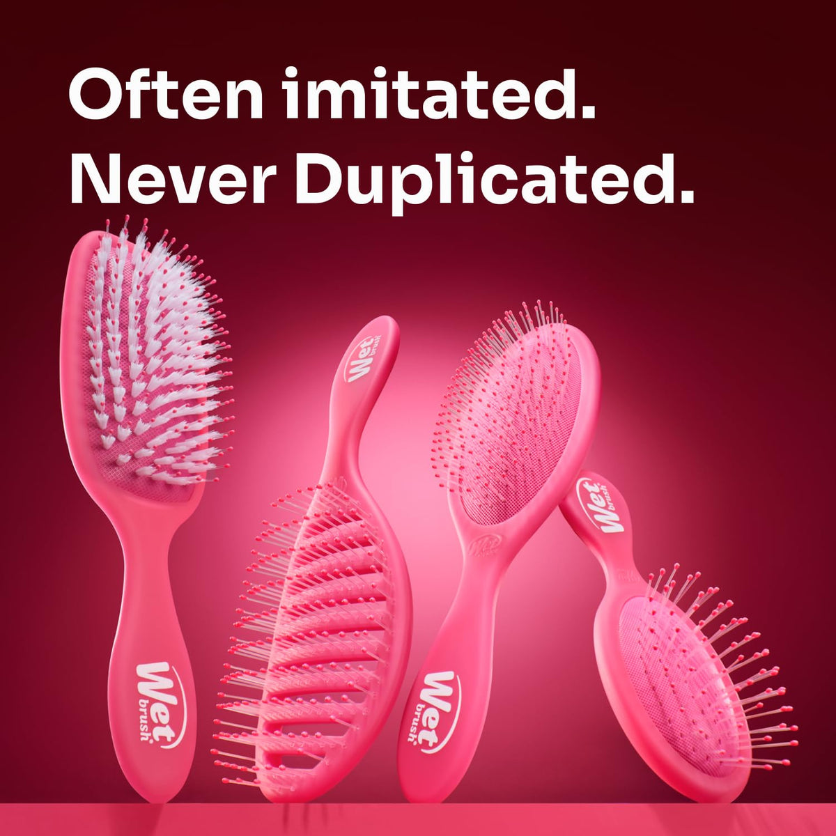 Wet Brush Shower Hair Detangler – Clean Design Hair Tool, Single-Color Glitter Brush for Uncluttered Bathroom Counters