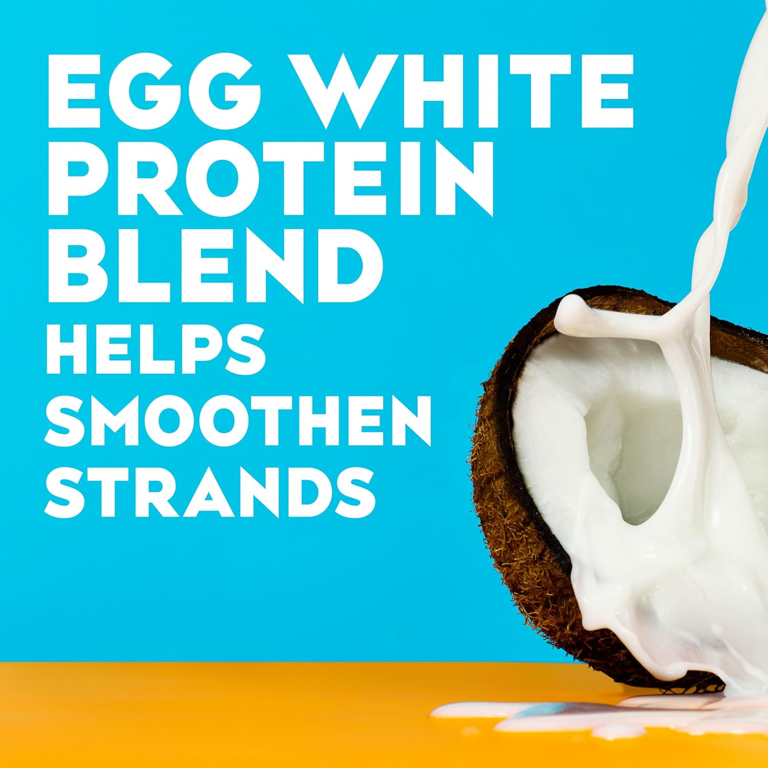 whipped egg white protein blend for smoother, healthier-looking strands