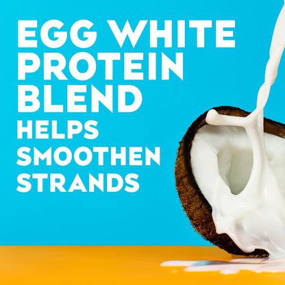 whipped egg white protein blend for smoother, healthier-looking strands