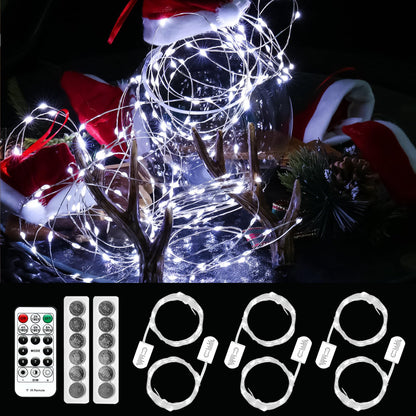 White - 6 Pack Remote Fairy Lights