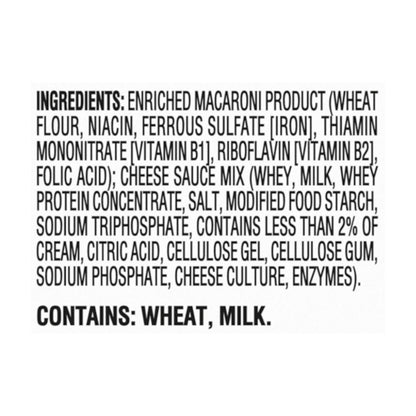 white cheddar cheese sauce mix (flavor differentiator from original)