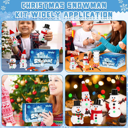 white clay and coordinated snowman accessories create a recognizable christmas and winter theme