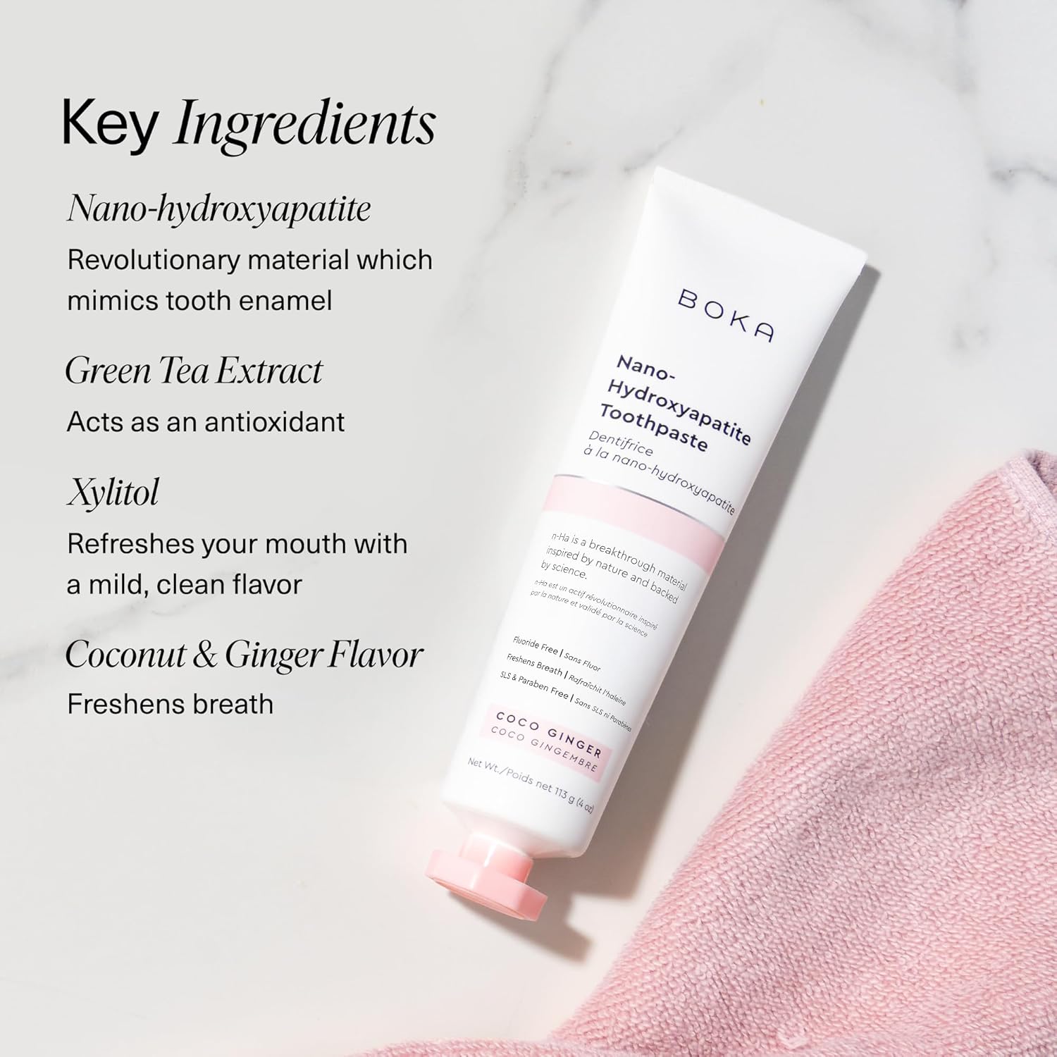 whitening, nourishing, and remineralizing product benefits