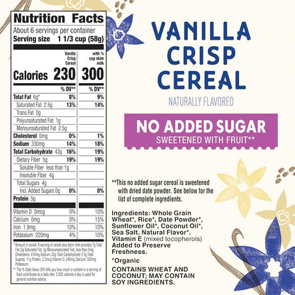 whole grain wheat and rice blend with natural vanilla flavor