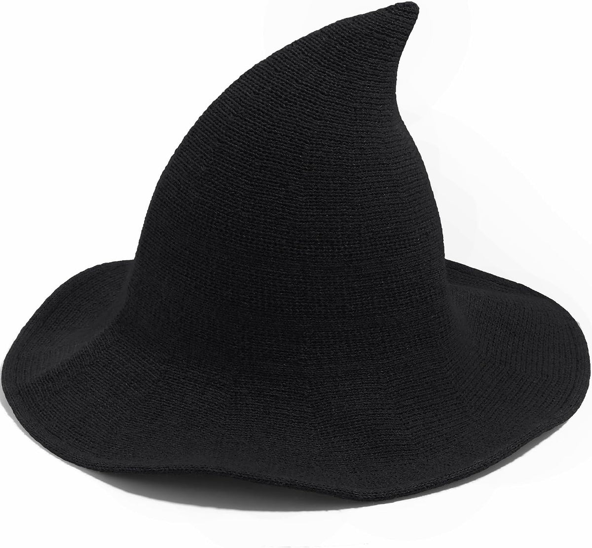 wide brim folded pointy witch hat silhouette