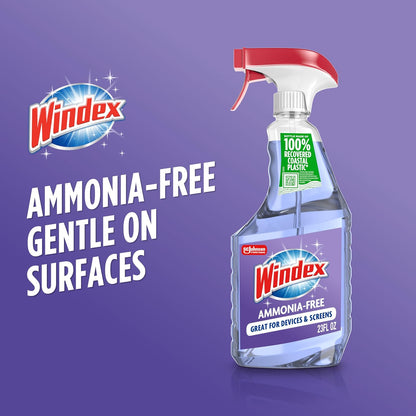 Windex Ammonia-Free Streak-Free Glass Cleaner – Gentle Choice for Parents Cleaning Up After Little Ones