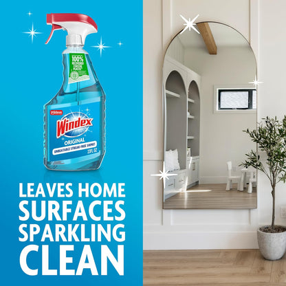 Windex Gentle Window Spray – Nightly Reset for Bathroom Vanity Glass and Mindful Home Refresh