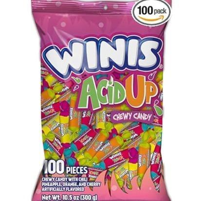 Winis Individually Wrapped Sour Taffy Candy – Safe Snacks for Children with Peanut and Tree Nut Allergies