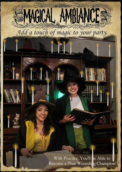 Wizard Floating LED Candles as Themed Party Gift – Magical Birthday and Housewarming Present for Fantasy Lovers and Home Stylists