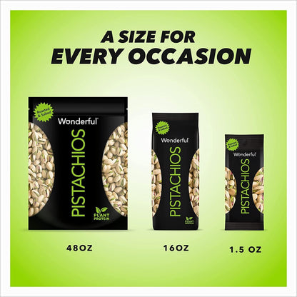 Wonderful Pistachios In Shell, Lightly Salted – Portable Protein Snack for Commute, Desk, and Back-to-Back Meetings